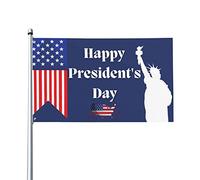 3x5 piedi Happy Presidents Day Flag Sign Independence Day Flag Banner Memorial Day Flag per esterni con occhielli in metallo senza asta per bandiera Presidents Day Decorations