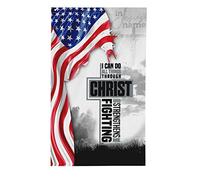 3x5 Posso fare ogni cosa attraverso Cristo Bandiera America Gesù Dio Bandiera Una nazione sotto Dio Bandiera Credi in Cristo Bandiera cristiana con occhielli in metallo Senza asta portabandiera