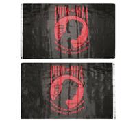 3x5 Powmia Pow Mia Rosso e Nero Double Sided 2 Face 2-ply Vento Resistente Flag