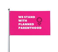 3X5 Rosa Sostengo Planned Parenthood #Istandwithpp Sosteniamo la bandiera di Planned Parenthood Proteggi i diritti delle donne Bandiera con occhiello in metallo Bandiere da cortile Banner