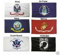 3X5 (Wholesale Lot) Military 5 Branches Army, Marine, Air Force, Navy, Coast Guard, Pow Mia DOUBLE SIDED 2ply Nylon FLAG Banner by FlagsRus