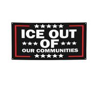 3x6 piedi ICE Fuori dalle nostre comunità Striscioni anti-ghiaccio Striscioni di protesta per immigrati Bandiere Cartelli da giardino Decorazione da parete per camera da letto