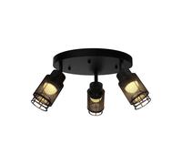 3X6W Led Decorative Ceiling Lamp (D300*H30Mm) 3000K Matt Black Body