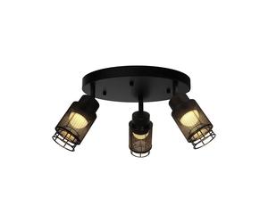 3X6W Led Decorative Ceiling Lamp (D300*H30Mm) 3000K Matt Black Body