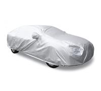 3XL Silver Tone 190T Car Cover Waterproof Snow Heat Resistant w Mirror Pocket
