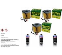 3xMANN-FILTER Ölfilter-h 1260 X+ 3xLIQUI Moly pro-Line Lavaggio Motore