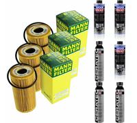 3xMANN-FILTER Ölfilter-hu 6011 Z + 3xLiqui Moly pro-Line Lavaggio Motore / 3x
