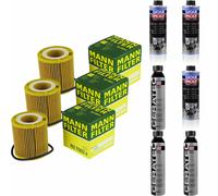 3xMANN-FILTER Ölfilter-hu 7002 Z + 3xLiqui Moly pro-Line Lavaggio Motore / 3x
