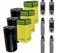 3xMANN-FILTER Ölfilter-w 1170/13 + 3xLiqui Moly pro-Line Lavaggio Motore / 3x