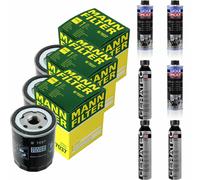 3xMANN-FILTER Ölfilter-w 7037+3xLiqui Moly pro-Line Lavaggio Motore / 3x Cera