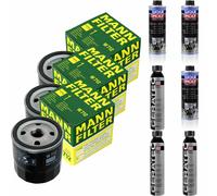 3xMANN-FILTER Ölfilter-w 712+3xLiqui Moly pro-Line Lavaggio Motore / 3x Cera Tec