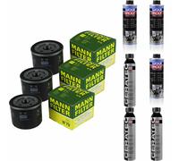 3xMANN-FILTER Ölfilter-w 79+3xLiqui Moly pro-Line Lavaggio Motore / 3x Cera Tec