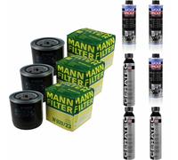 3xMANN-FILTER Ölfilter-w 920/23 + 3xLiqui Moly pro-Line Lavaggio Motore / 3x
