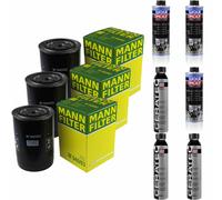 3xMANN-FILTER Ölfilter-w 940/63 + 3xLiqui Moly pro-Line Lavaggio Motore / 3x