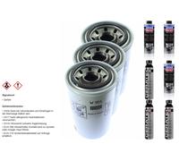 3xMANN-FILTER Ölfilter-w 951+3xLiqui Moly pro-Line Lavaggio Motore / 3x Cera Tec