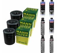 3xMANN-FILTER Ölfilter-wp 928/81 + 3xLiqui Moly pro-Line Lavaggio Motore / 3x