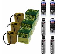 3xMANN Ölfilter-hu 711/51 X+ 3xLiqui Moly pro-Line Lavaggio Motore / 3x Cera Tec