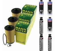 3xMANN Ölfilter-hu 712/10 X+ 3xLiqui Moly pro-Line Lavaggio Motore / 3x Cera Tec