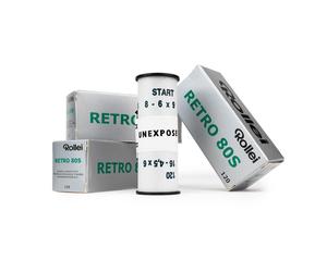 3xRollei Retro 80s Vintage Pellicola a Rotolo 120 S/W B/W Bianco e Nero