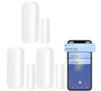 3xZigbee Smart Door Sensor, Sensore per porte e finestre - Tuya Sensore di allarme per porte e finestre wireless Notifiche push per app, Sensore di contatto per finestre wireless per la sicurezza dom