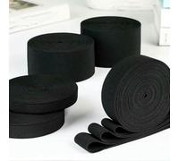 4,0 metri/8 metri 15 mm/20 mm/25 mm/30 mm/35 mm/40 mm/45 mm/50 mm bianco nero nylon elastici alti fasce per indumenti pantaloni accessori per cucire-nero-45 mm-4 metri_a