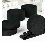 4,0 metri/8 metri 15 mm/20 mm/25 mm/30 mm/35 mm/40 mm/45 mm/50 mm bianco nero nylon elastici alti fasce per indumenti pantaloni accessori per cucire-nero-40 mm-8 metri