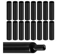 4:1 Guaina Termorestringente,Termorestringente per Cavi Elettrici,Guaine Termorestringenti,Tubo Termoretrattile con Adesivo,per Collegamento dei Cavi Elettrici,12.5cm*16pcs,2m di Lunghezza(Ø6mm,Nero)