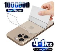 4-1 pezzi pellicola idrogel posteriore per iPhone 16 15 Pro Max 13 14 12 11 XS XR 7 8 Plus protezione schermo morbida e trasparente accessori per telefoni