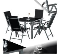 4+1 salottino mobili giardino alluminio tavolo sedie pranzo set sedie resistenti