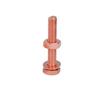 4-10 pz M3 M4 M5 M6 M8 M10 M12 M14 M16 Rame Rosso Esterno Bullone Esagonale Rondella Piatta Molla Vite Dado Combinazione Set(6mm,M3-10Sets)