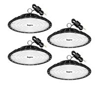 4 * 100W Proiettore Faretto LED Lampadario UFO Lampada Interni Industriale LED Luce Bianca 6000K, Fari Potente Risparmio Energetico Faretto per Soggiorno Officine e Case ecc [Classe Energetica A ++]