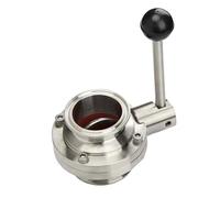 4" 102mm SS304 Acciaio inossidabile sanitario OD119mm Tri Clamp Valvola a farfalla Birra fatta in casa Latticini