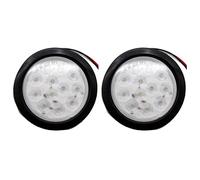4 " 12 LED Rotondo Stop / Giro /Coda Rimorchio Luce Kit Spina & Grommet Ambra /