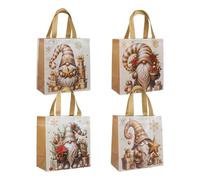 4-12 pezzi Borsa regalo di Natale Borsa di Babbo Natale in tessuto non tessuto con manico Decorazione natalizia for la casa Confezione regalo di Capodanno(4Pcs)