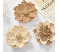 4/12 pezzi di rose fatte a mano, rose rosse naturali, rose rosse rurali, decorazioni per feste di matrimonio in famiglia, fai da te, decorazioni floreali in lino, accessori per abbigliamento, fiori di