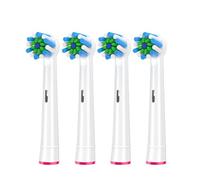 4/12 Testine Di Ricambio For Spazzolino, Compatibili Con Oral-B, Spazzolino Elettrico Advance Power/Vitality Precision Clean/Pro Health/Triumph/3D Exce(4pcs 50 White)