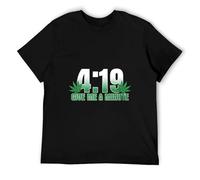 4 19 Give Me A Minute 420 Pot Head Stoner Smoker Kush Weed Funny Men's T-Shirt Colour25 M