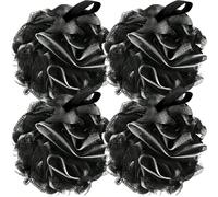 4/2/1 pezzo Spugna da bagno, scrub schiena, spugna da doccia morbida in rete esfoliante, palla da doccia, accessori da bagno per donna e uomo, decorazione bagno casa, estivo. Retro della spugna di luf