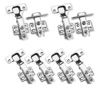 4/2/1Pc Cerniere for ante di armadietti in acciaio inossidabile Ammortizzatore idraulico Tampone Chiusura ammortizzata Hardware(1PC-Half Overlay)
