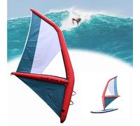 4.2㎡ Ala da Surf Gonfiabile, Ala da Vento Gonfiabile Professionale, Ala da Windsurf Palmare Vela in Foil Tessuto Oxford + Ala Gonfiabile in PVC Blu e Rosso for Il Surf