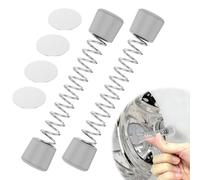 4/2 F - Supporto magnetico per porta della lavatrice, in silicone, con molla flessibile, per la maggior parte delle lavatrici (grigio, 2)