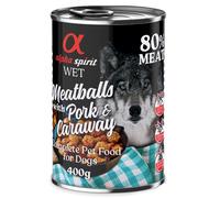 alpha spirit Dog Meatballs 6 x 400 g umido per cane - Maiale & Cumino