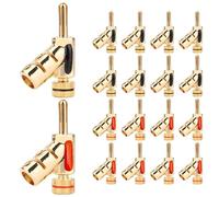 4/20/Pz connettori a banana audio placcati oro 24K spina a banana con bloccaggio a 45 gradi for cavo 'altoparlante(4Pcs (2Pairs))