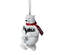 4.25" Coca-Cola Bear w/Cub Molded Ornament Standard