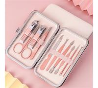 4-26pcs Stainless Steel Nail Clippers Set Scissores Tweezer Ear Pick Multi-Function Daily Hand Foot Care Tools Set,16PCS,A (10pcs A)