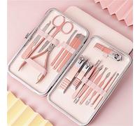 4-26pcs Stainless Steel Nail Clippers Set Scissores Tweezer Ear Pick Multi-Function Daily Hand Foot Care Tools Set,16PCS,A (16pcs A)