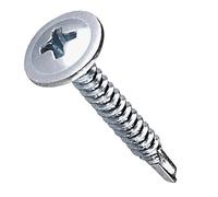 4.2mm X 19mm Viti Autoperforanti Phillips a Testa Flangiata, Viti in Acciaio Zincato Con Testa a Traliccio Modificata, Filo Sottile, Viti Pozi a Testa Bombata per Lamiere, Cartongesso e Legno (50 pcs)