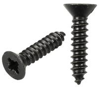 4.2X19mm Pozidriv Testa Svasata Nero Zinco Placcato Viti Autoavvitanti 50 Pack