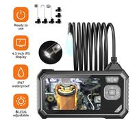 4.3 ''IPS Schermo Macchina Fotografica Dell'endoscopio Industriale HD1080P Lente Singola IP67 Periscopio Impermeabile LED Fogna Strumento di Ispezione Auto 2000mAh