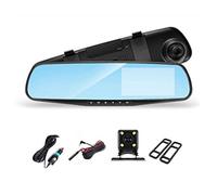 4.3 Pollici DVR per Specchietto Retrovisore Videoregistratore di Guida Lens Dash Camera 1080P IPS Fotocamera Anteriore e Posteriore Dash Cam